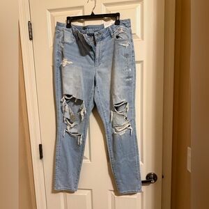 American Eagle Outfitters Ripped Light Blue High Rise Jegging Jeans